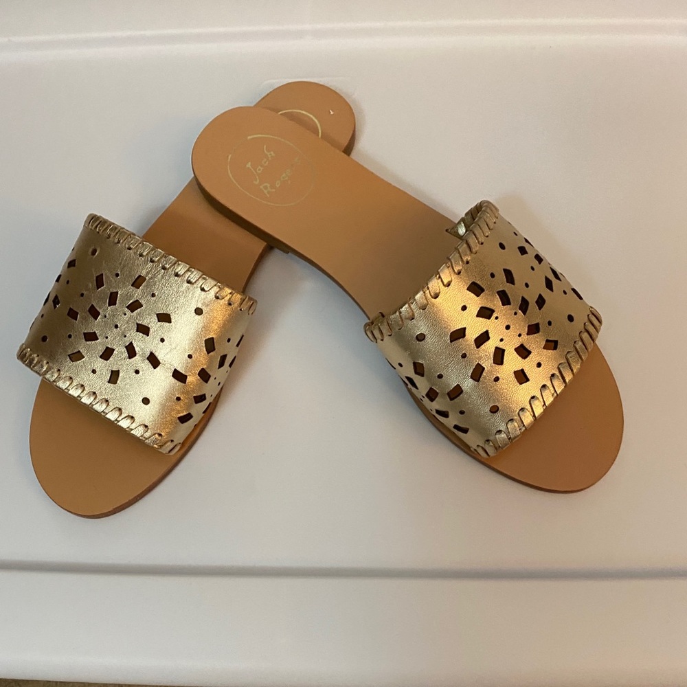 Jack Rogers slides size 9 gold